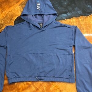 NWOT ATHLETA GIRL Blue Hooded Thin Pullover